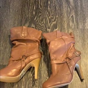 Wet Seal Tan calf height heels